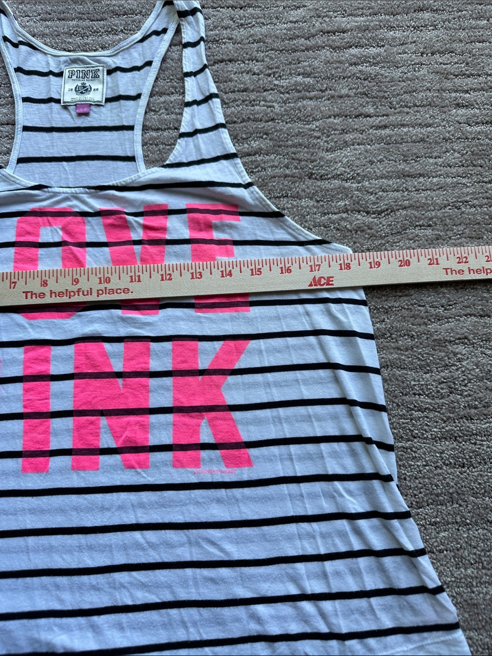 PINK Striped Racerback Tank - Picture 2 of 6